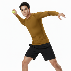 Latest Design Men Rash Guards <b>Red</b> Color Rash Guards for Sale in Adult Size <b>Top</b> Trendy Product Compression shirt - Product Image 3