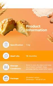 Mélange de poudre de crème anglaise à la vanille Additif alimentaire de qualité supérieure Marque Signwin Paquet de 1kg pour délices culinaires - Product Image 3