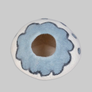 Cama para Gatos de Fieltro de Lana Gris Premium, Diseño Ovalado, Simple, Ecológica, Hecha a Mano, Acogedora, para Invierno y Primavera - Product Image 4