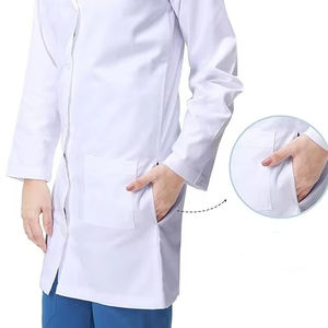 Blouse de laboratoire unisexe blanche, uniforme d'hôpital, best-seller, faible MOQ, vêtements médicaux pour médecins et infirmières, pour hommes et femmes - Product Image 2