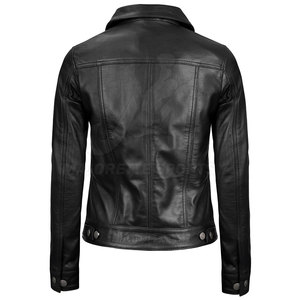 Veste en cuir pour femme de haute qualité, vêtement d'extérieur tendance et haut de gamme, conçue pour le confort et la durabilité - Product Image 3