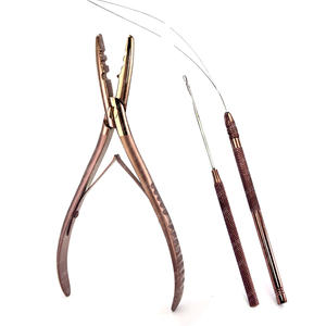 Kit de herramientas de cuentas de microeslabones personalizado, alicates de extensión de cabello para microanillo, herramienta de bucle de extensión de cabello de acero inoxidable, gancho y anillo - Product Image 3