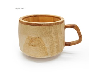 Natural <b>Bamboo</b> <b>Cup</b> with Handle Handmade Eco-Friendly Asian Zen Design 170ml Mug for Tea/<b>Coffee</b> Use in Home Restaurant Kitchen - Product Image 1
