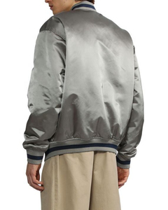 Nouvelle conception – Blouson bomber décontracté en toile pour homme, col montant, logo frontal, capuche, logo personnalisable, écologique, antibactérien - Product Image 6