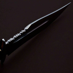 Couteau de camping Bowie en acier inoxydable, couteau utilitaire pour la randonnée et la chasse en plein air, avec poignée et étui confortables - Product Image 2