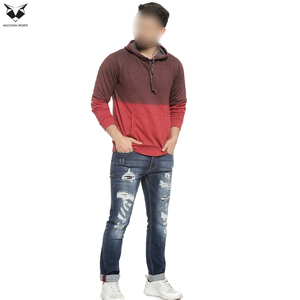Sweat à capuche pour homme, couleur contrastée personnalisée, produit très vendu, nouvelle arrivée, qualité supérieure, vêtement décontracté uni - Product Image 5