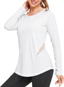 Camiseta con Cuello Redondo, Manga Larga, Transpirable, Diseño de Yoga, Ropa Deportiva de Secado Rápido para Mujer, Camiseta de Gimnasio, Informal, para Fitness y Deportes - Product Image 3