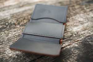 Advanced RFID Blocking Genuine Leather Trifold <b>Wallet</b> <b>Men</b> Custom Logo Slim <b>Credit</b> <b>Card</b> Holder Purse Factory NTW-0065 - Product Image 2