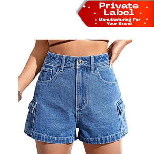 Shorts de Mezclilla para Mujer de Alta Gama con Logotipo Personalizado, Shorts de Mezclilla Premium de Alta Resistencia, Fabricación Sostenible OEM - Product Image 1