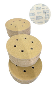 Disque abrasif 150 mm à 7 trous avec fixation auto-agrippante pour ponceuse manuelle - Product Image 1