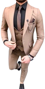 Veste de costume ajustée à simple boutonnage, col cranté, 3 pièces ou 2 pièces, pour mariage ou tenue formelle – MOQ 1 pièce – Tendance et populaire - Product Image 5