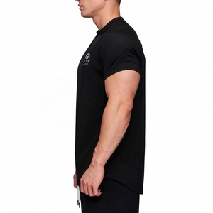 GYM ACTIVE Men's <b>Black</b> Short Sleeve Printed Custom Jersey T-<b>Shirts</b> 95% cotton spandex tee High street <b>silk</b> screen print - Product Image 4