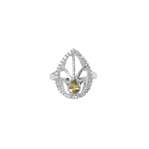 Parure de bijoux en argent 925 et citrine, motif feuille, faite à la main, bijoux de mode, fournisseur et grossiste, cadeau pour fiançailles, mariage, pierre de naissance, pour elle - Product Image 2