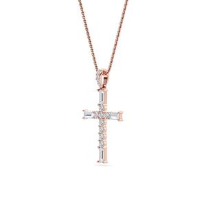 Pendentif solitaire élégant en diamant de laboratoire taille ronde 0,73 CTW en or blanc 9K, bijoux raffinés, cadeau d'anniversaire ou de mariage - Product Image 2