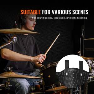 <b>Extra</b> <b>Large</b> 96" X 80" Studio Grommeted Soundproof <b>Blanket</b> Black Acoustic Noise Blocking Door & Room Noise Blocker - Product Image 6