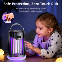 Lámpara Antimosquitos USB de Energía Solar, Trampa para Mosquitos de Interior, Lámpara Antimosquitos Electrónica Recargable, Luz de Camping