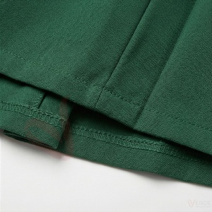 Jupe midi plissée taille haute pour femme, style preppy, vert uni - Product Image 6