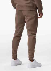 Pantalon de jogging en molleton beige pour homme, taille élastique, poches latérales, décontracté, pour l'automne, mi-lourd, tricoté - Product Image 2