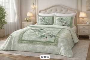 Stylish Modern 7D Printed Microfiber Bed Sheet 125 GSM Eco-Friendly Durable All-Season Designed for <b>Comfortable</b> Sleeping Bedroom - Product Image 4
