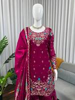 Tenue ethnique pour femmes, Salwar Kameez Sharara, costume traditionnel brodé Anarkali pour mariage, fête, Diwali