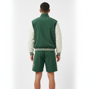 men's 2-pcs <b>winter</b> short set, breathable nylon windbreaker with zipper and <b>jacket</b> for cold weather Embroidered Logo Design Full - Product Image 6