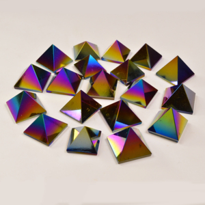 Pyramide de tourmaline noire arc-en-ciel, pierre polie en titane Aura, cristal pour décoration intérieure, 30x40 pouces, 100-200 grammes - Product Image 3