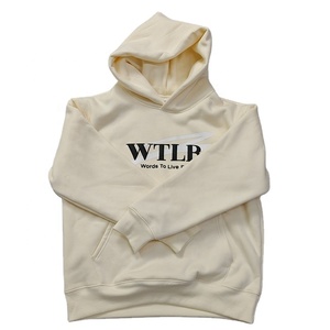 Custom Winter Plain <b>Blank</b> Oversized Men Sweatshirts 500gsm Heavyweight Fleece Foam Printing Unisex Cotton Hoodies for Streetwear - Product Image 3