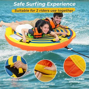 Quick Connector 1-2 Person Inflatable <b>Towable</b> Tube for Boating - Product Image 6