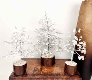 En gros Naturel Clair Quartz Gemme Arbre M-SEAL Base En Bois pour Amour Décor À La Maison Pierre Semi-Précieuse Artisanat pour Feng Shui Reiki - Product Image 5