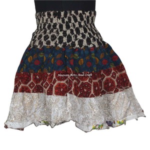 Gypsy Indian <b>Patchwork</b> Dropped Waist Mini Rara Hippy Boho Festival <b>Skirt</b> Boho Stylish Patch Cotton Sexy <b>Skirt</b> Summer Wear - Product Image 4