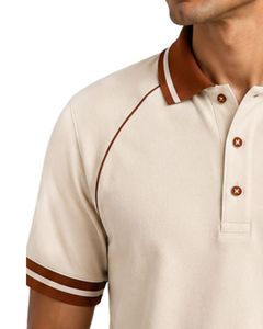 Camiseta Polo Marrón Personalizada para Hombre, Ropa Deportiva Casual Premium de Verano, Transpirable, para Golf, con Manga Raglán, Prenda Superior a la Moda - Product Image 3