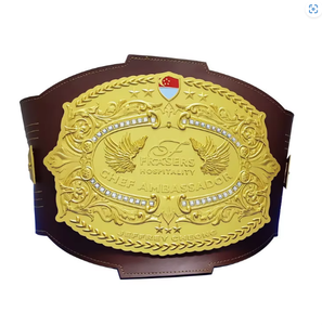 Custom OEM Professional Wrestling Championship Medal Breathable Cow Hide Leather <b>Belts</b> Sports & Entertainment Product - Product Image 6