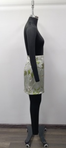 Women's High Waist Floral Printed <b>Silk</b> Satin Mini <b>Skirt</b> Elegant Straight Design All Seasons Wear - Product Image 3