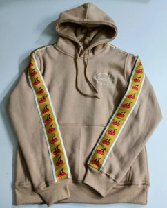 Sweat à capuche personnalisé 100 % coton épais avec bande latérale en molleton bouclette pour homme – Vente en gros vierge - Product Image 1