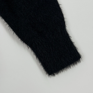 Jersey de invierno personalizable OEM ODM para mujer, suéter de moda para mujer, Jacquard borroso, nailon, cuello en V, manga larga, informal cálido - Product Image 5