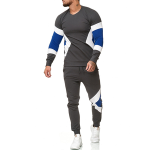 Conjuntos deportivos transpirables de poliéster con cuello alto a la moda para hombre, ropa deportiva para correr, fitness y actividades diarias. - Product Image 4
