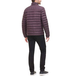 100% Nylon Puffer <b>Jacket</b> with Stand Collar Patchwork Design Streetwear Style - Product Image 1