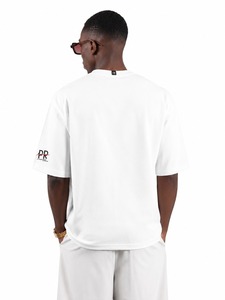 เสื้อยืดคอตตอน 100% ทรงหลวม 2 สี แบบดรอปไหล่ พิมพ์ลายโลโก้ DTF ตามสั่ง รุ่นใหม่ล่าสุดปี 2026 สำหรับผู้ชาย เป็นมิตรต่อสิ่งแวดล้อม - Product Image 4