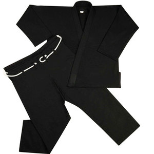 Uniforme de judo gris 100% coton, durable, coupe classique, unisexe adulte, vêtements d'arts martiaux avec ceinture noire - Product Image 4