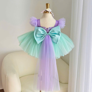 Nhung Nguyen Princess Small Knee-Length Eco-Friendly Fluffy Dress Baby Girls Kimsa Sequin Skirt <b>Flower</b> Made Vietnam OEM ODM - Product Image 2