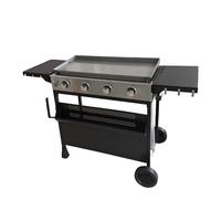 Barbecue portable à charbon de bois pour l'extérieur avec couvercle pour fumer la viande