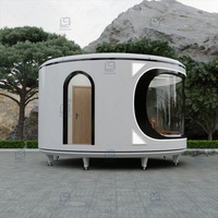 Maison conteneur préfabriquée multifonctionnelle moderne et mobile de haute qualité, type capsule spatiale circulaire, directement de l'usine