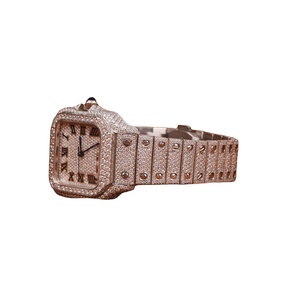 Reloj Mecánico de Cuarzo de Lujo de 41 mm, Acero Inoxidable, Cristal de Zafiro con Moissanita VVS, Personalización de Logotipo, Estilo Hip Hop Clásico y Moderno - Product Image 1