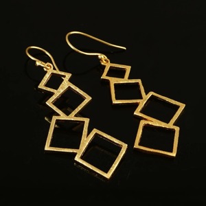 Pendientes de Latón con Acabado Oscuro, Color Chocolate, Acabado Sólido, Precio de Fábrica al por Mayor, Artesanía en Metal - Product Image 5