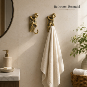 Decorative Monkey Wall <b>Hook</b> Antique Brass Finish Metal Wall Mounted Coat Key <b>Towel</b> Robe Hat <b>Hook</b> Vintage Home Decor Organizer - Product Image 3