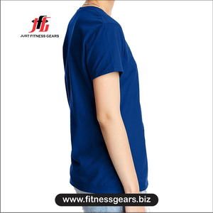 Just Fitness Gears Women's O-Neck Short Sleeve <b>T</b>-<b>Shirt</b> Solid Color Breathable Knitted Cotton Casual Wear Regular Fit - Product Image 3