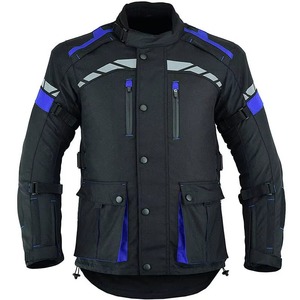 Blouson de moto unisexe à manches longues, color-block, coupe-vent, en nylon, cuir et polyester, toutes saisons, vêtements de sport de course, sur mesure - Product Image 1