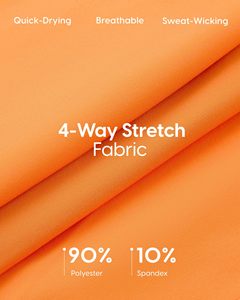 Shorts de sport pour homme, orange uni, séchage rapide, avec cordon de serrage à la taille et poches, taille mi-haute, longueur courte, style décontracté - Product Image 4