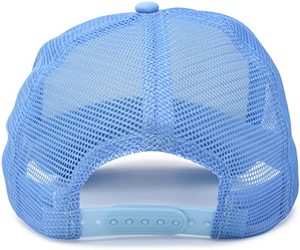 Casquette de sport en maille style camionneur avec broderie main, 5 panneaux, visière incurvée, sangle réglable, couleurs unies, petite tresse - Product Image 6