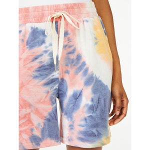 Ensemble sweat à capuche et short décontracté pour femme, style délavé à l'acide, personnalisable - Product Image 6
